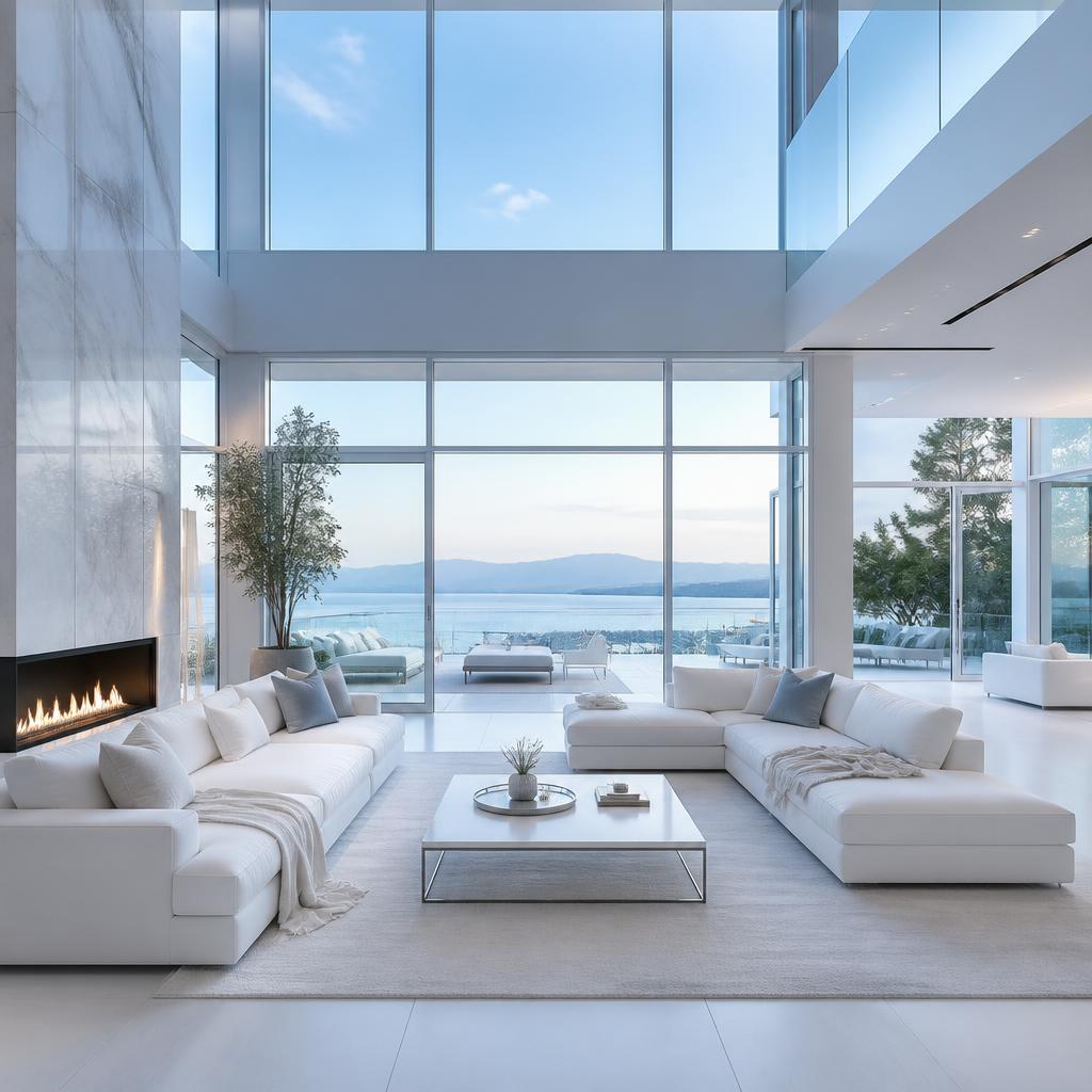Pristine modern living room